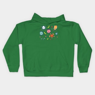 Cute Virus Cartoon (4) Kids Hoodie